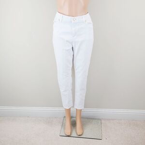 Michael Kors White Mid Rise Skinny Jeans Pants